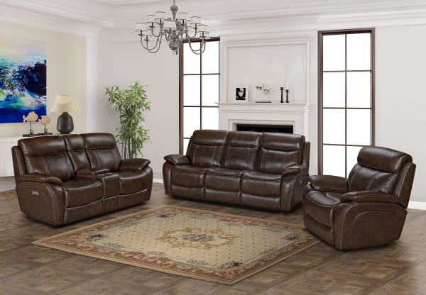 Sandover Sofa-wall Prox. Recliner With Pwr Headrest And Lumbar With Drop Down Table