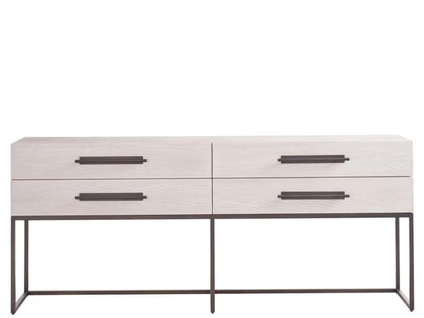 Dwell - Metal Base Console - River Rock