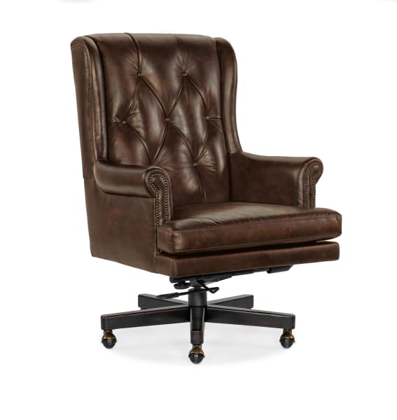 EC - Charleston Executive Swivel Tilt Chair - Dark Brown