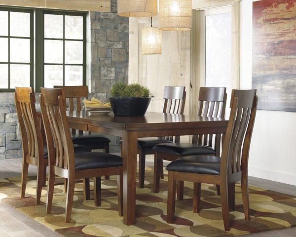 Ralene - Light Brown - 7 Pc. - Extension Table, 6 Side Chairs