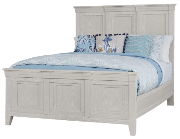 Passageways - California King Mansion Bed With Mansion Footboard - Oyster Grey