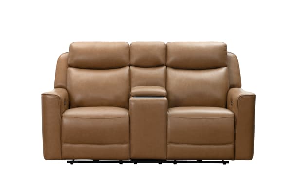 Chester - 3P Console Loveseat (Phone Charger And Hidden Cupholders) - Florida-Saddle