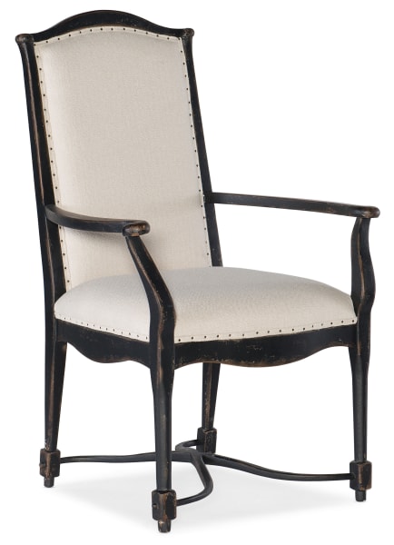 Ciao Bella - Upholstered Back Arm Chair- Black
