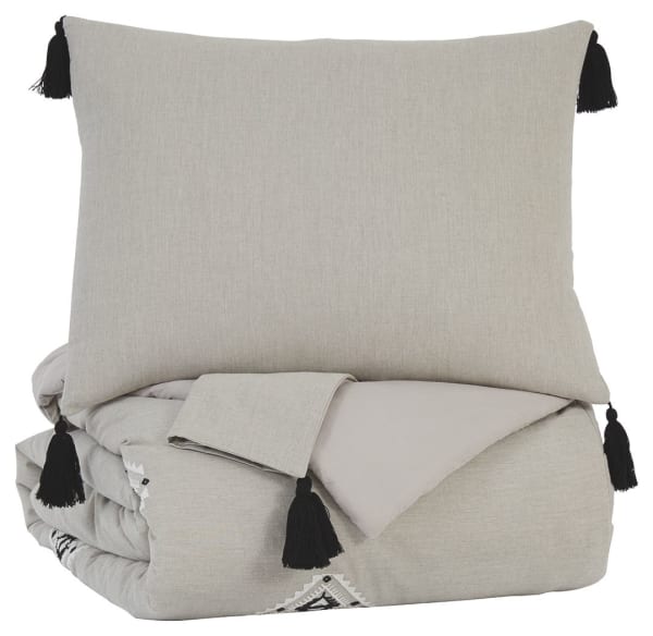 Jawanza - Gray - Queen Comforter Set