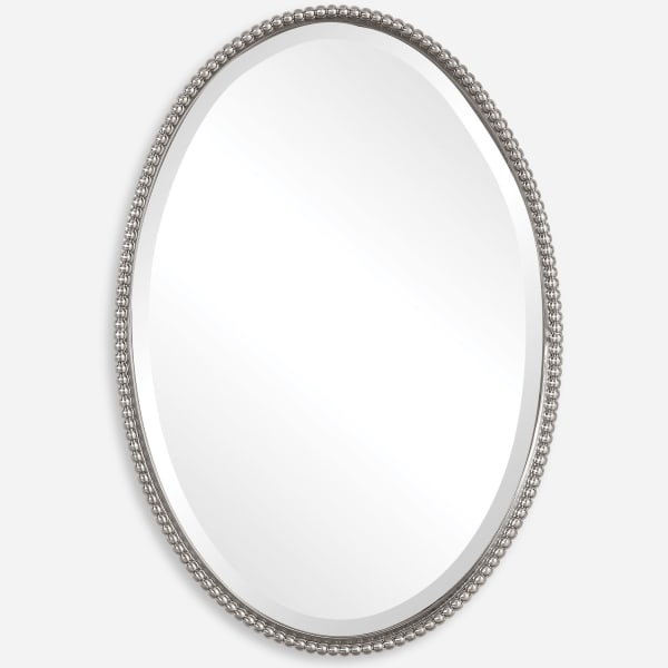 Sherise - Brushed Nickel Oval Mirror