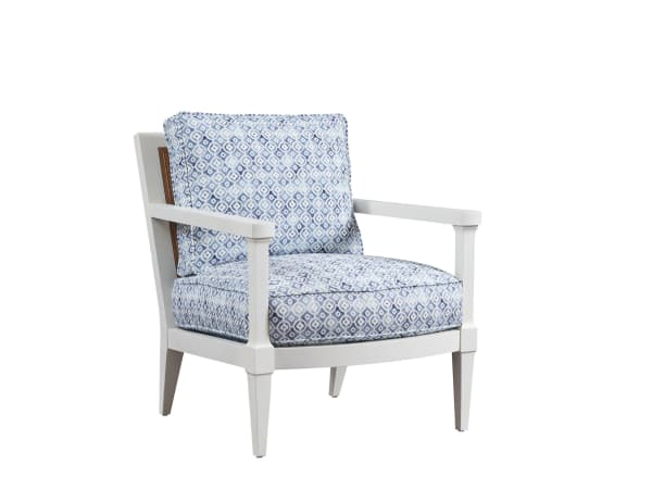 Barclay Butera Upholstery - Splashes Chair - White / Blue