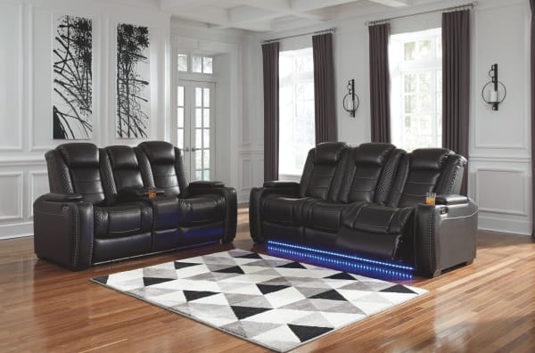 Party Time - Midnight - 2 Pc. - Power Sofa, Loveseat