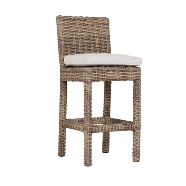 Havana - Barstool, With Self Welt - Canvas Flax / Dark Brown