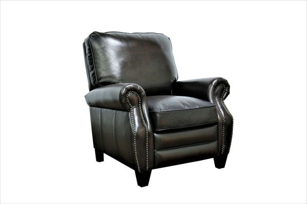 Briarwood - Recliner-Push Thru Arms - Dark Brown - Leather