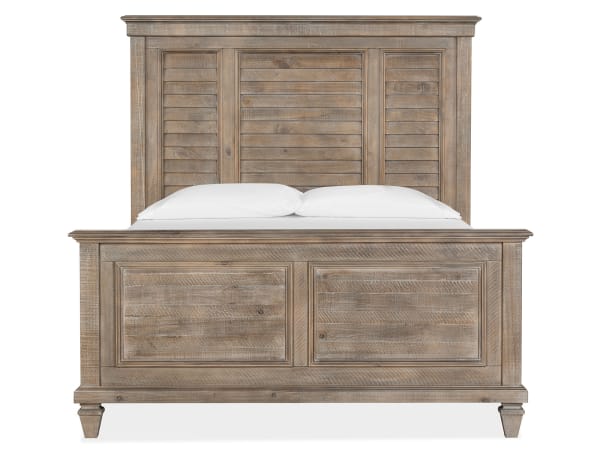 Lancaster - Complete Queen Shutter Panel Bed - Dovetail Gray