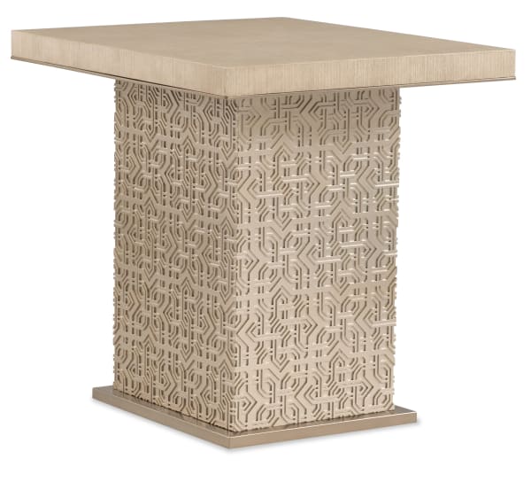 Geometry - High Side Table - Polished Limestone
