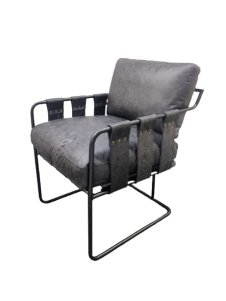 Strapling - Leather Dining Chair - Black