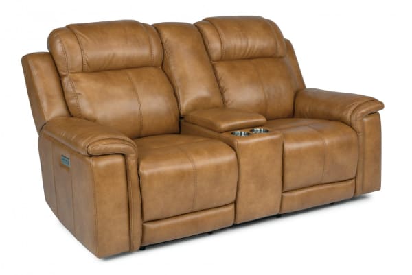 Kingsley Power Reclining Loveseat with Console & Power Headrests & Lumbar