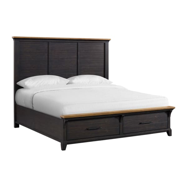 Montrose - King Storage Bed - Espresso & Brown
