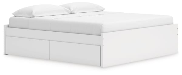 Onita - King Platform Bed With 2 Side Storage - White