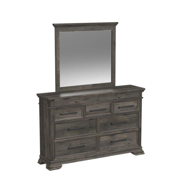 Park Ridge - Dresser And Mirror Set - Charcoal