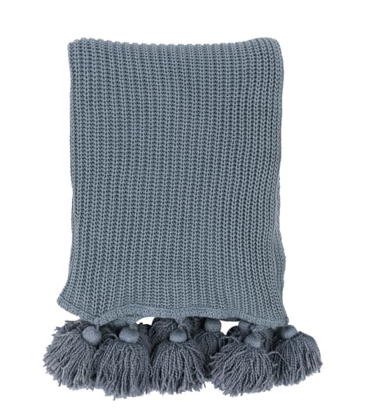 Throws - TC Veda Throw - Sea Fog Blue