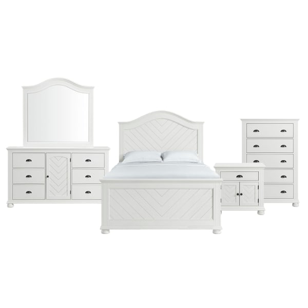 Kona - Full Panel 5 Piece Bedroom Set - White