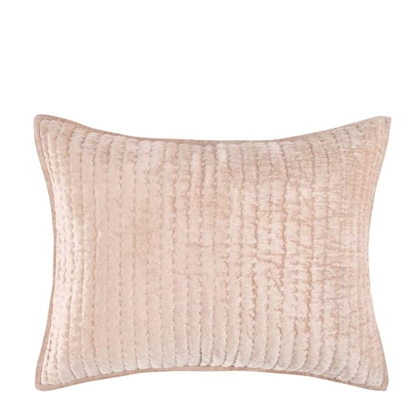 Bari - Velvet Standard Sham - Nude