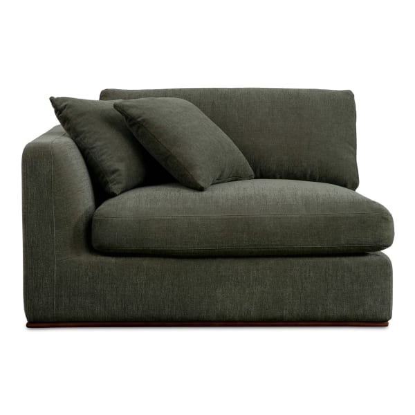 Rue - Left Arm Facing Chair - Deep Green