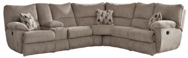 Elliott Sectional Power Lay Flat Reclining RSF - Pewter