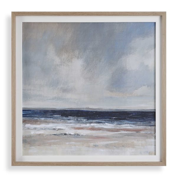 Distant Land - Framed Print - Blue