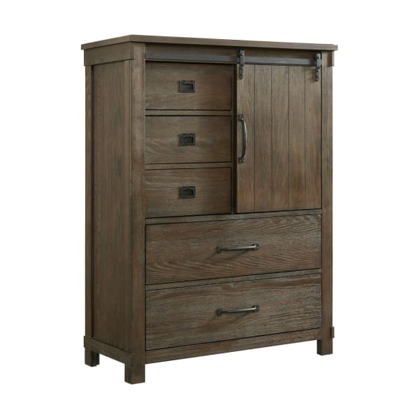 Scott - 5-Drawer Gentlemen Chest - Dark Brown