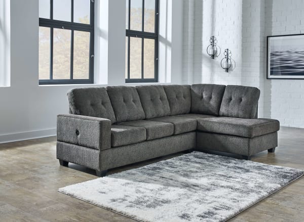 Kitler - Smoke - Chaise Sectional 2 Pc