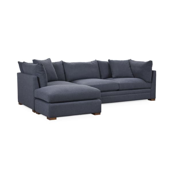 Audrey - Upholstered Sofa Chaise - Rise Navy