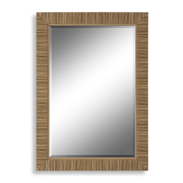 Textured Wrap Mirror - Natural