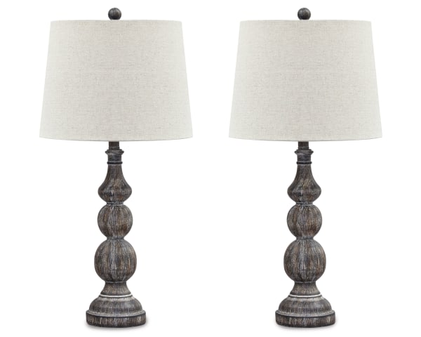 Mair - Antique Black - Poly Table Lamp (Set of 2)