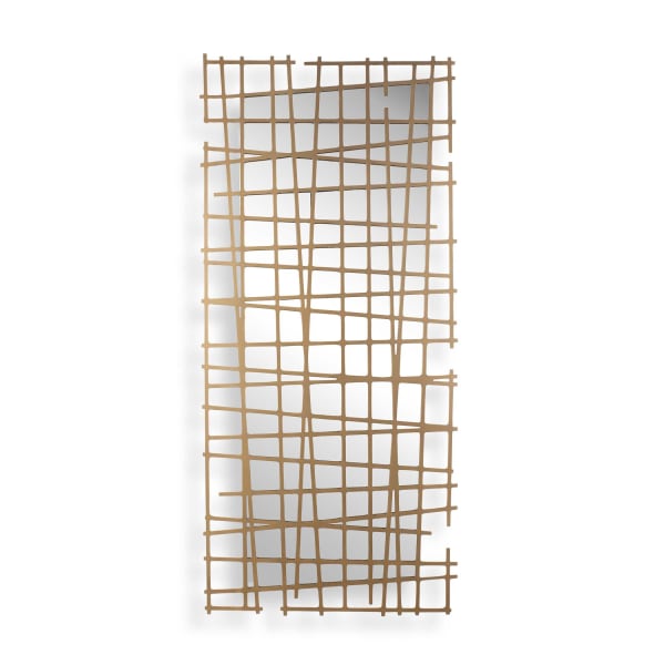 Golden Intersection - Mirrored Wall Decor - Brass
