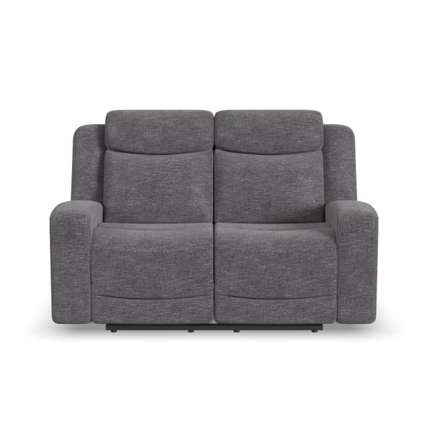 Ridge - Power Reclining Loveseat With Power Headrests & Lumbar - Granite