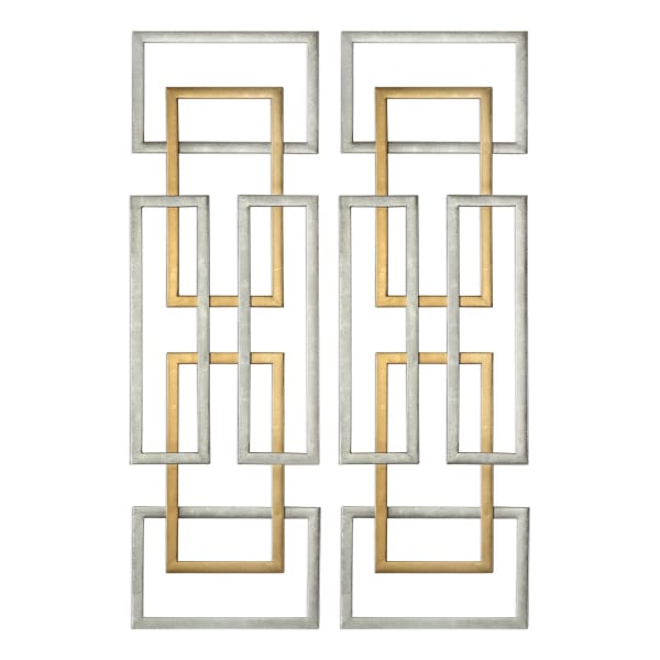Aerin - Geometric Wall Art (Set of 2) - Gold