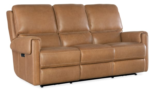 Somers - Power Sofa With Power Headrest - Light Brown