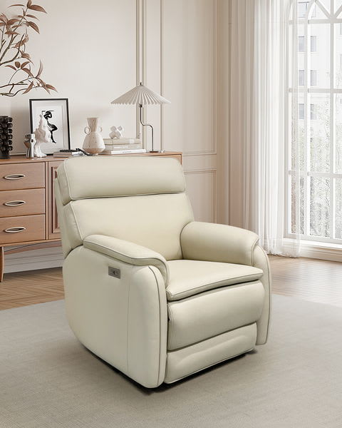 Hugh - Power Swivel Glider Recliner With Power Recline And Power Forward Headrest - Almond