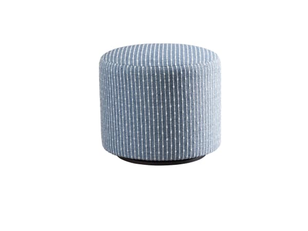 Barclay Butera Upholstery - Three Arch Swivel Ottoman - Blue