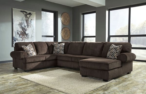 Jinllingsly - Chocolate - Left Arm Facing Sofa, Armless Loveseat, Right Arm Facing Corner Chaise Sectional