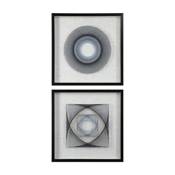 String Duet - Geometric Art (Set of 2) - Black