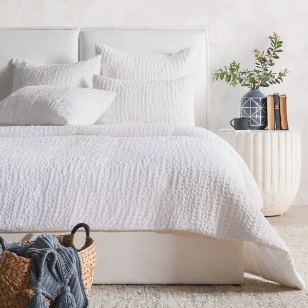 Colmar - King Quilt Collection - Ivory / White