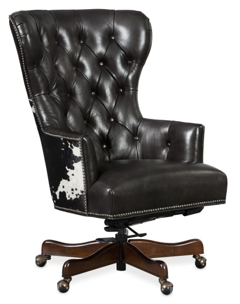 Katherine Executive Swivel Tilt Chair w/ Black & White HOH