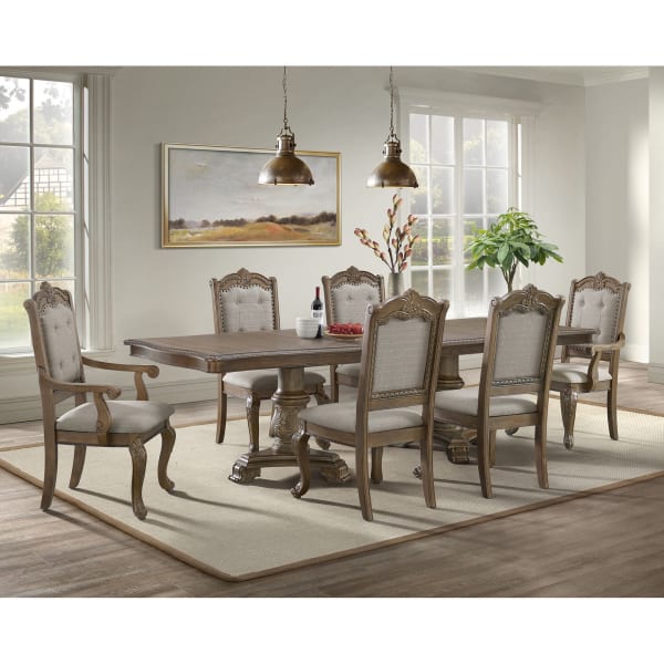 Madison Park - 7 Piece Standard Height Dining Set (Table, Four Chairs And Two Arm Chairs) - Walnut