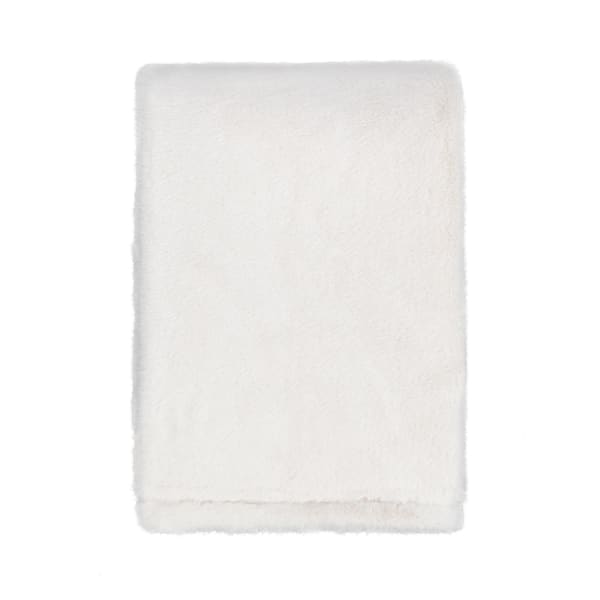 Throws - 50" x 70" TC Taiga Faux Fur Throw - Ivory