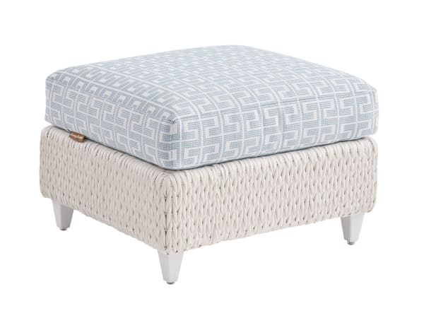 Ocean Breeze Promenade - Ottoman - White / Light Blue