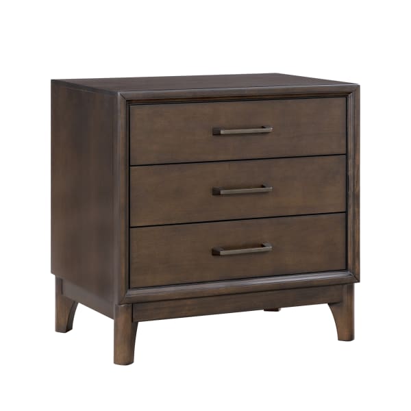 Arlington - 3 Drawer Nightstand - Dark Brown
