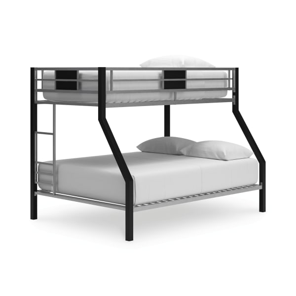 Dinsmore - Black / Gray - Twin/Full Bunk Bed w/Ladder