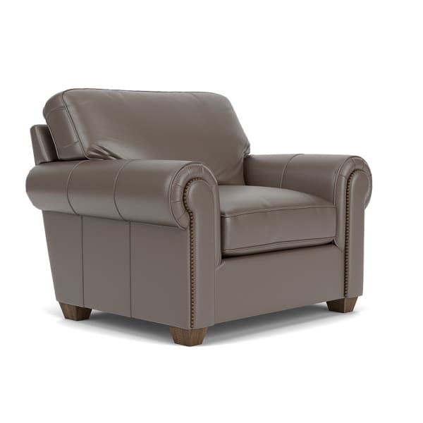 Carson - Leather Chair, Nailhead Trim