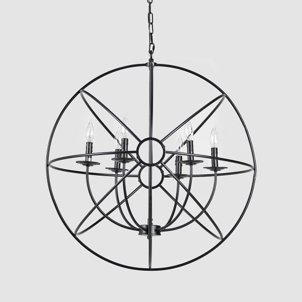 Derince - Iron Chandelier Small - Black