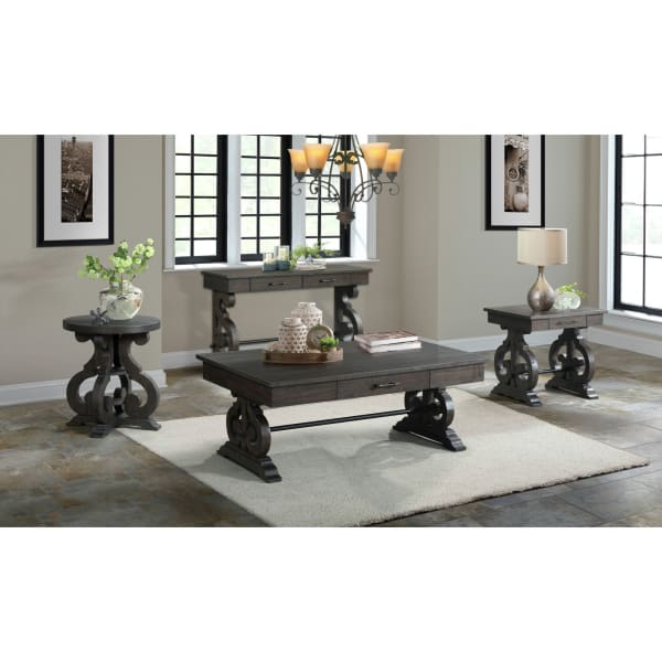 Stone - 2 Piece Occasional Set, Coffee & End Table - Dark Walnut