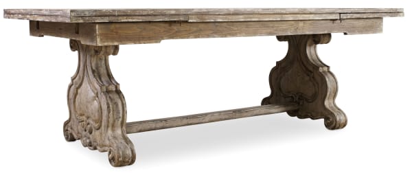 Chatelet - Refectory Rectangle Trestle Dining Table With Two 22" Leaves